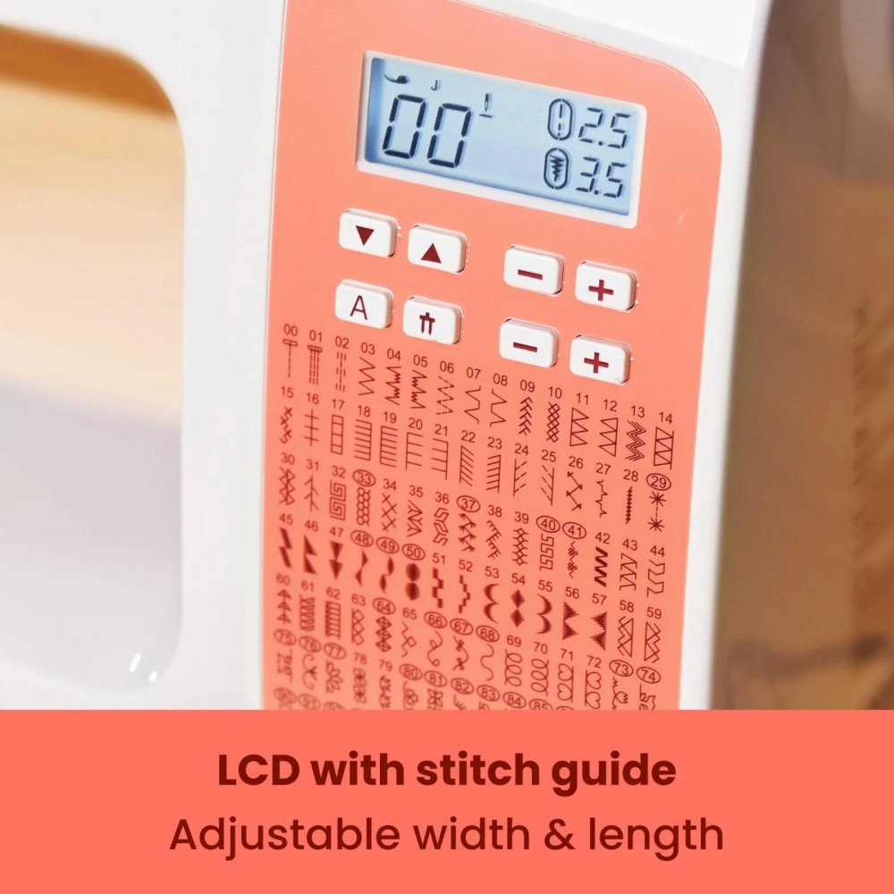 PooLin EOC02 – Digitale Nähmaschine | 200 Stiche, LCD & 7 Nähfüße
