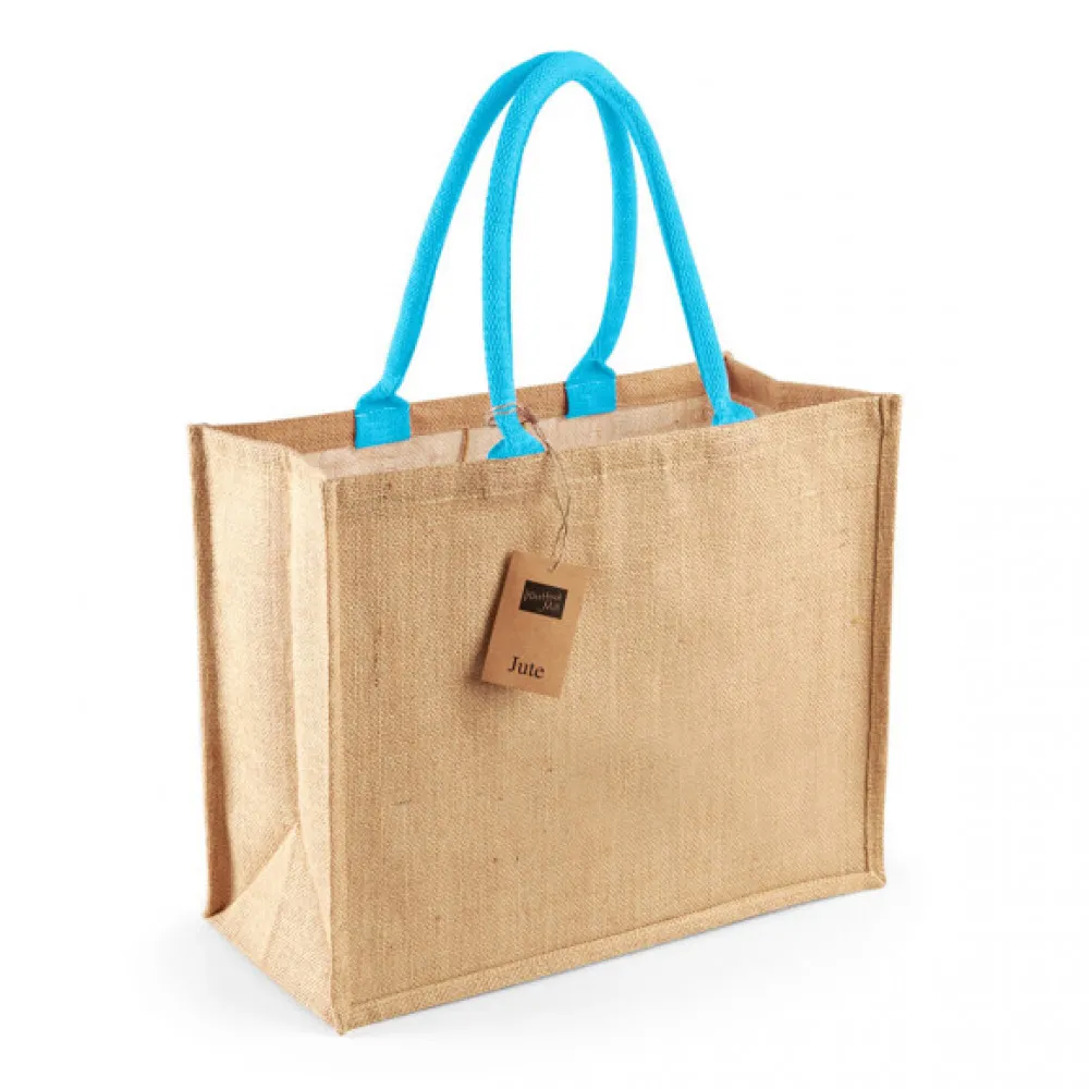 Westford Mill Unisex Jute Classic Shopper W407 - OneSize