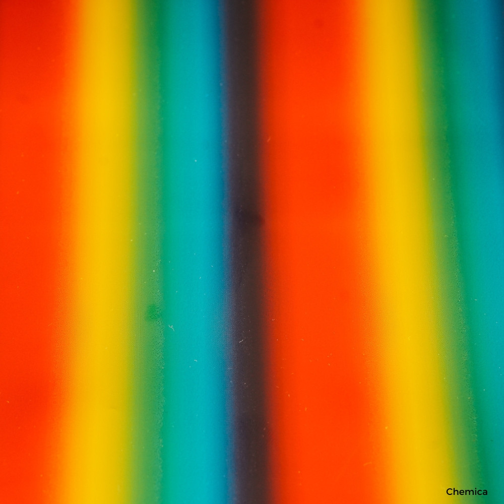 Chemica Metallic Deco Flexfolie mit Regenbogenmustern