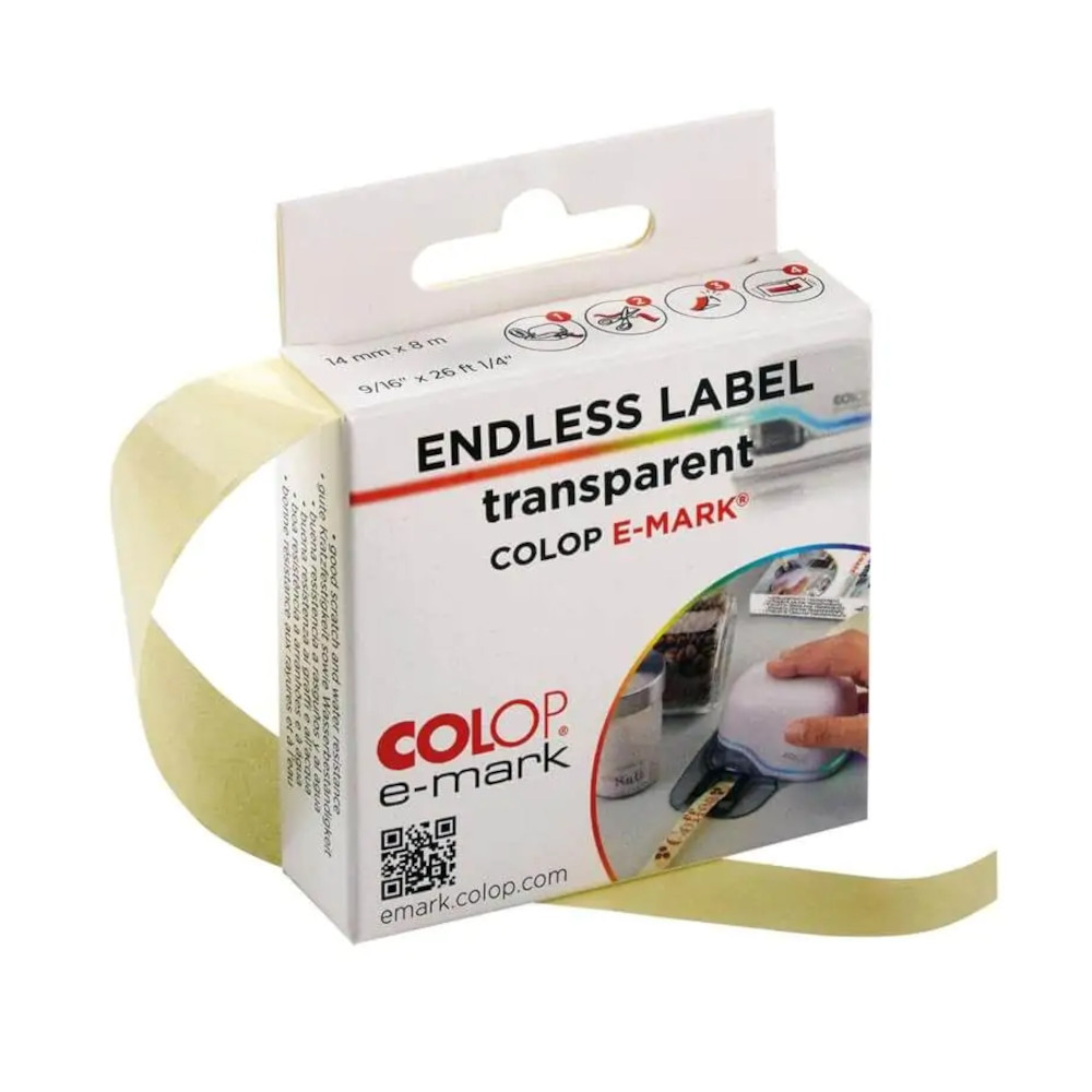 Colop e-mark Endlosetikettenband Transparent 15 mm x 8 m