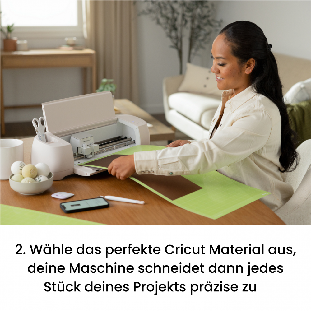 Cricut 2011287 Explore 4 Schneideplotter - Muschelweiß inkl. Essentials Bundle