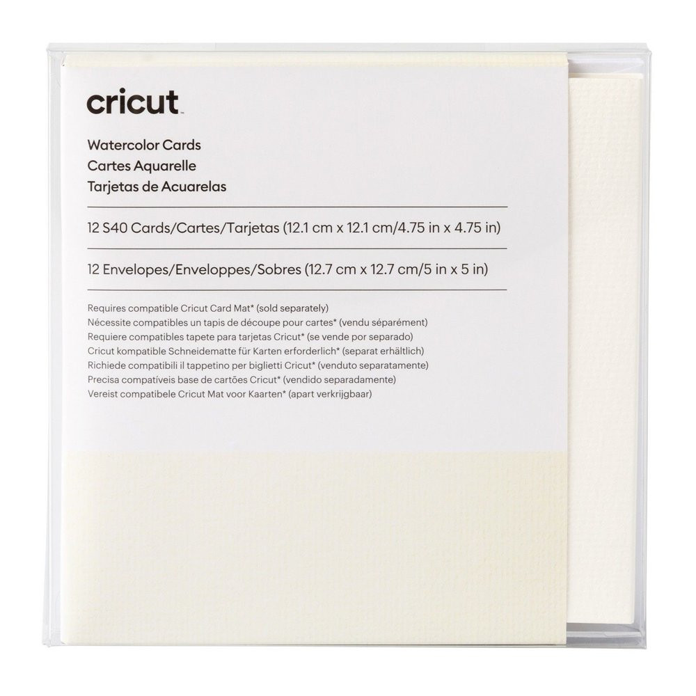 Cricut 2009986 Aquarellkarten 12,1 x 12,1 cm, 12er-Pack