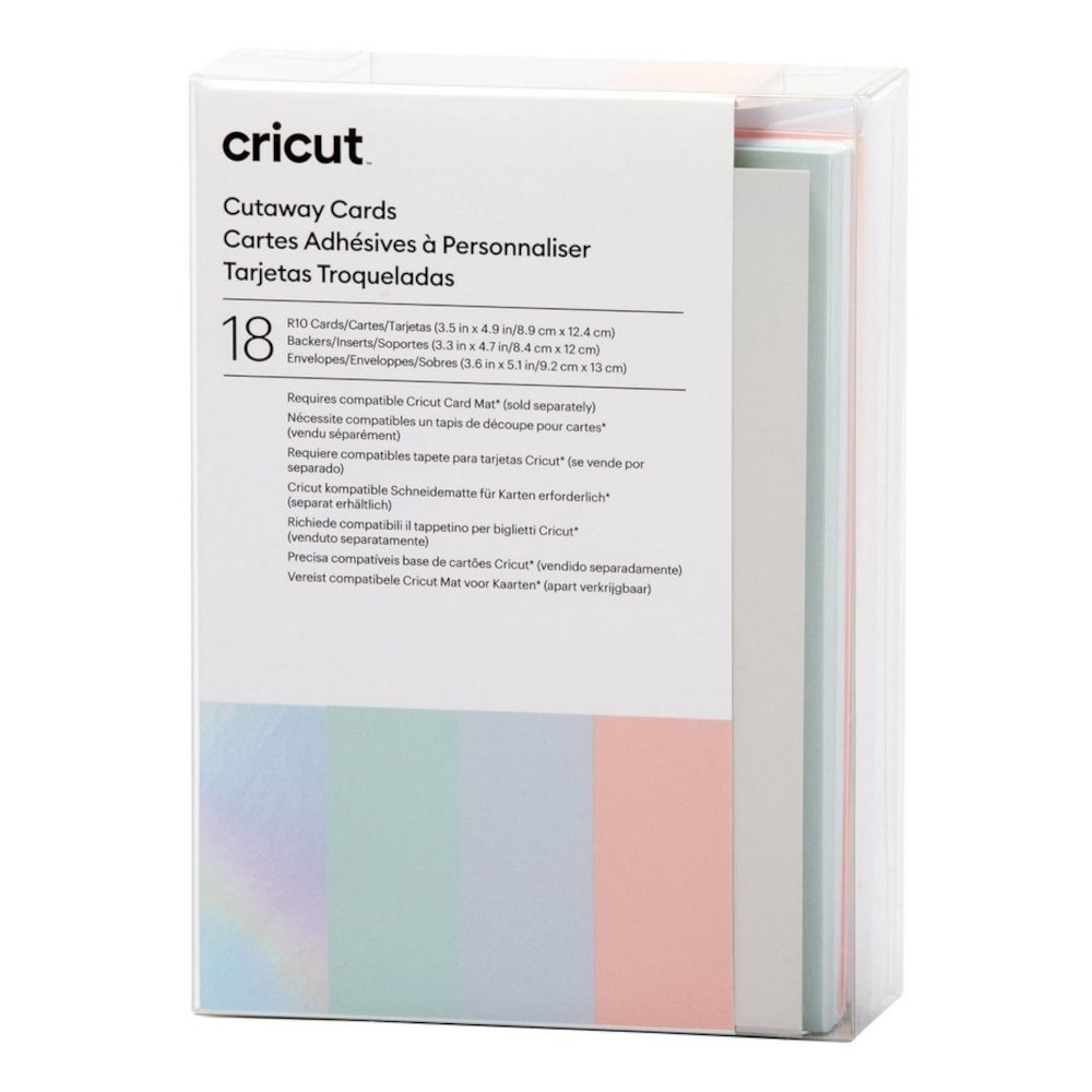 Cricut 2009482 Klebekarten pastel (R10) 18er-Pack