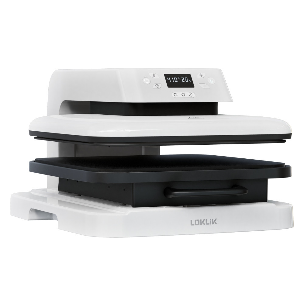 LOKLiK Auto Heat Press Transferpresse 38 x 38 cm weiß
