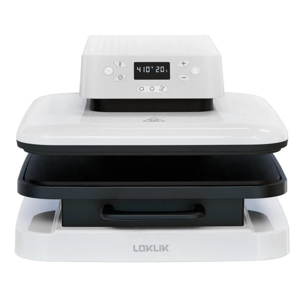 LOKLiK Auto Heat Press Transferpresse 38 x 38 cm weiß