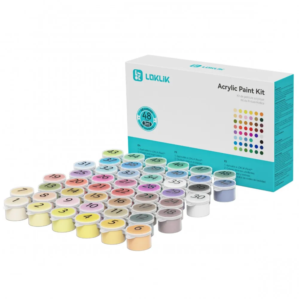 LOKLiK iPaint™ Acrylfarben-Set – 48 Farben (Vorderansicht)