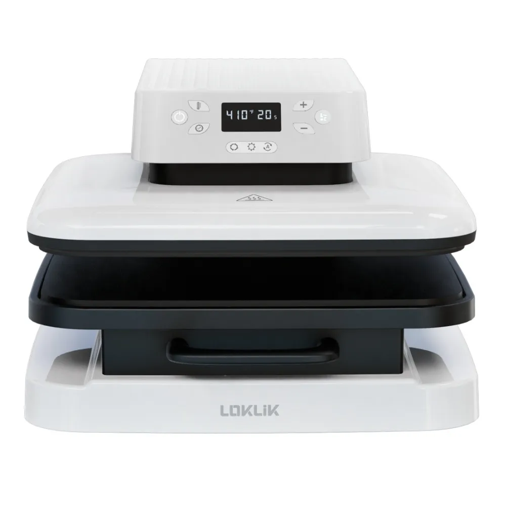 LOKLiK AutoHeat Press™ Transferpresse 38 x 38 cm weiß