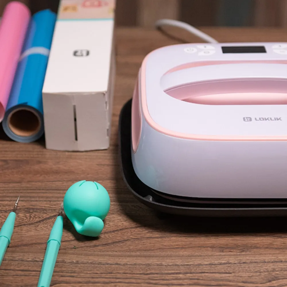 LOKLiK Easy Heat Press™ Transferpresse + Flexfolien Bundle A4