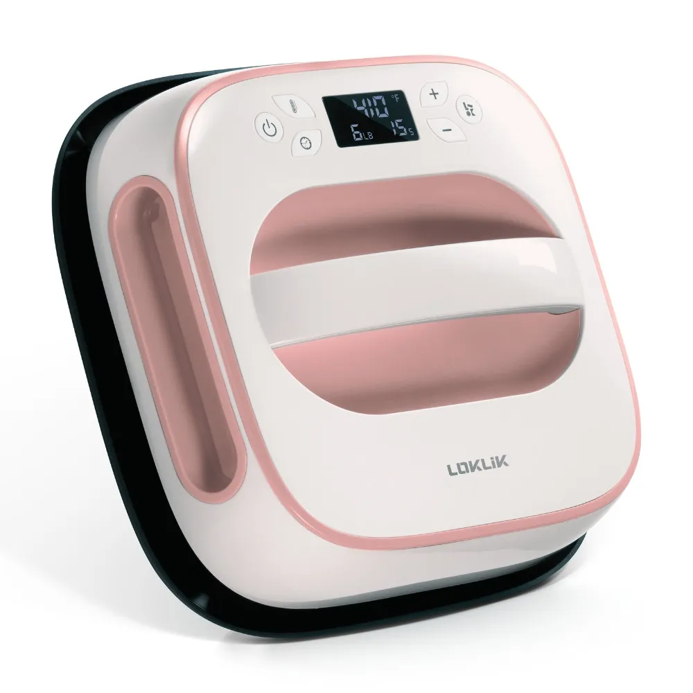 LOKLiK Easy Heat Press™ Transferpresse 25,5 x 25,5 cm pink