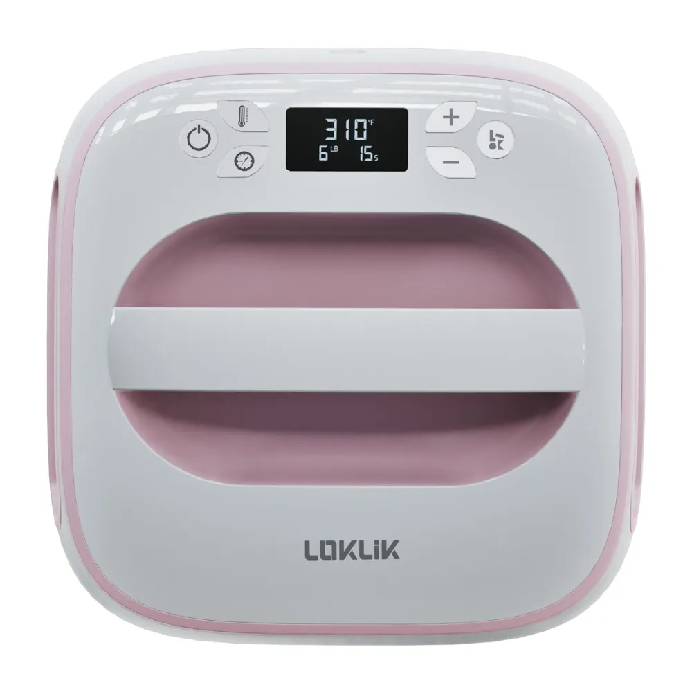 LOKLiK Easy Heat Press™ Transferpresse 25,5 x 25,5 cm pink