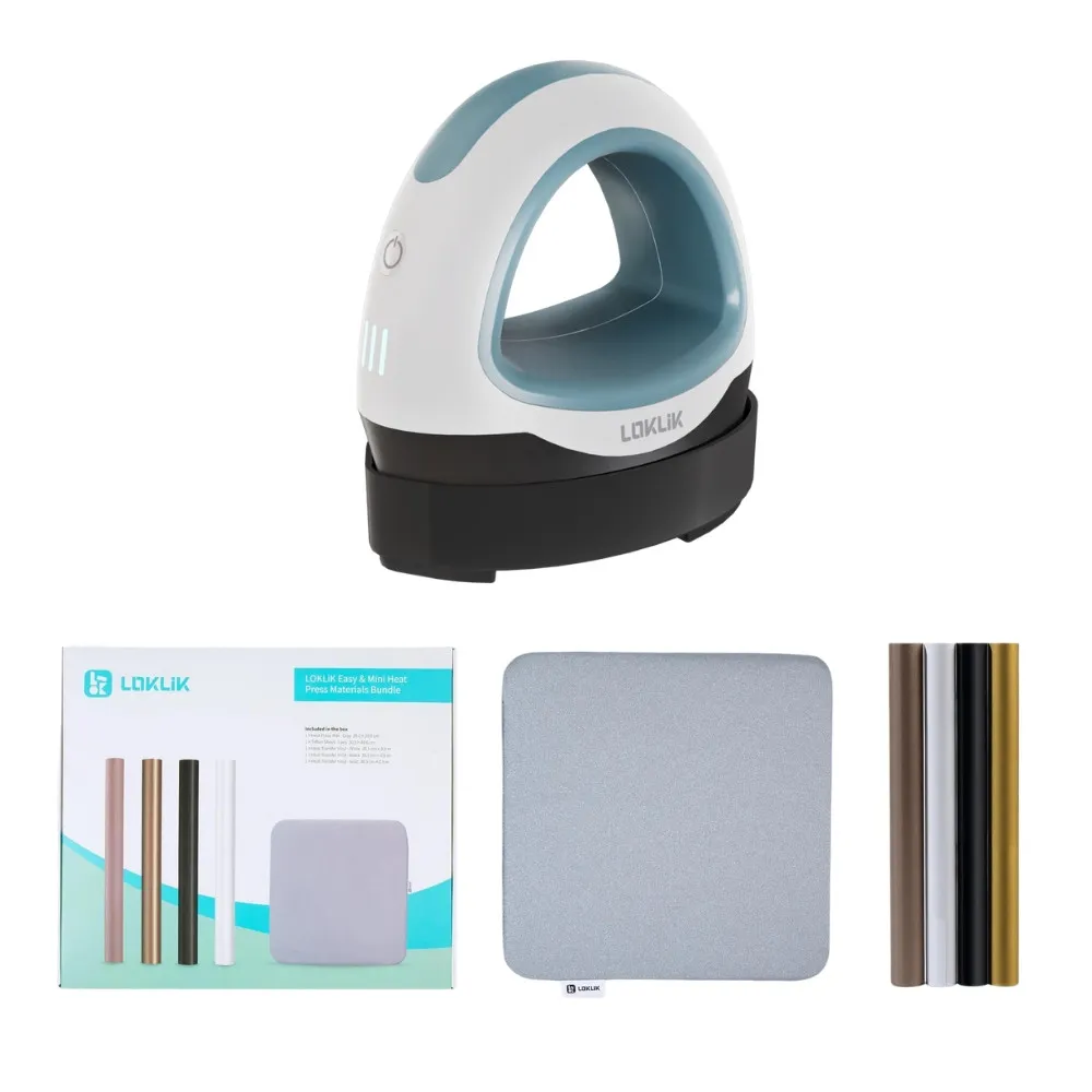LOKLiK Mini Heat Press Bundle denim blue