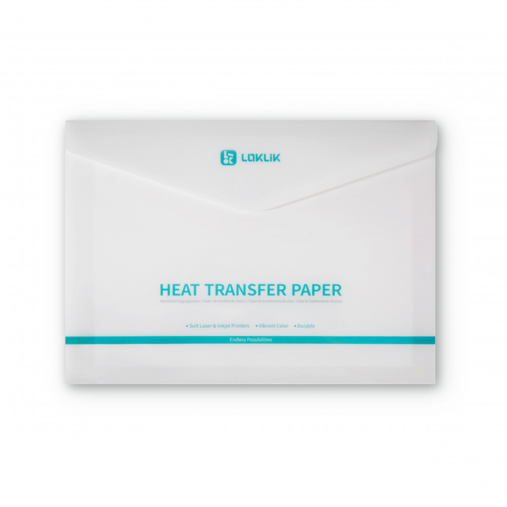 LOKLIK Transferpapier für helle Textilien A4 - 8 Stück
