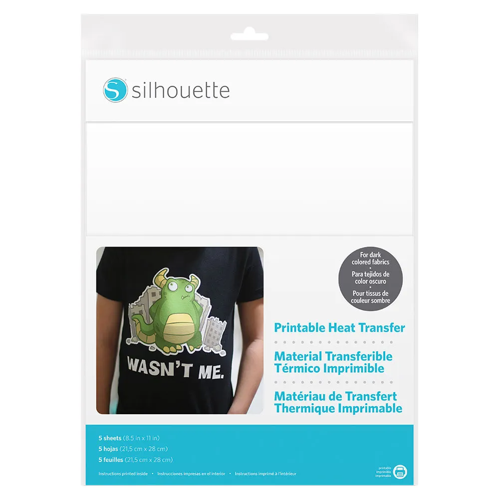 Silhouette Bedruckbare Aufbügelfolie Textilien (5 Blatt)