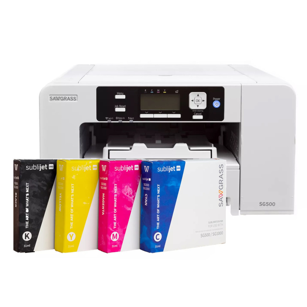 Sawgrass SG500 A4 Sublimationsdrucker inkl. 31 ml Tinte und Papier 