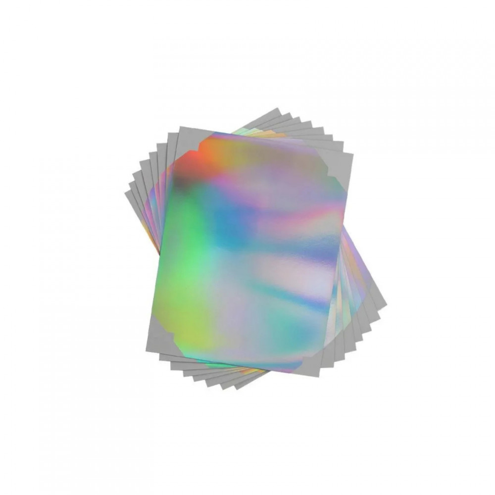 Silhouette Holografische Aufkleberbögen – selbstklebendes, bedruckbares Stickerpapier mit Effekt (Inkjet)