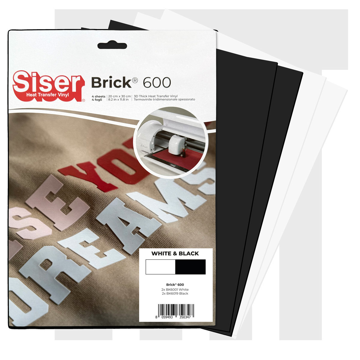 Siser Brick 600 Craft Pack - 4 Bögen 20 x 30 cm
