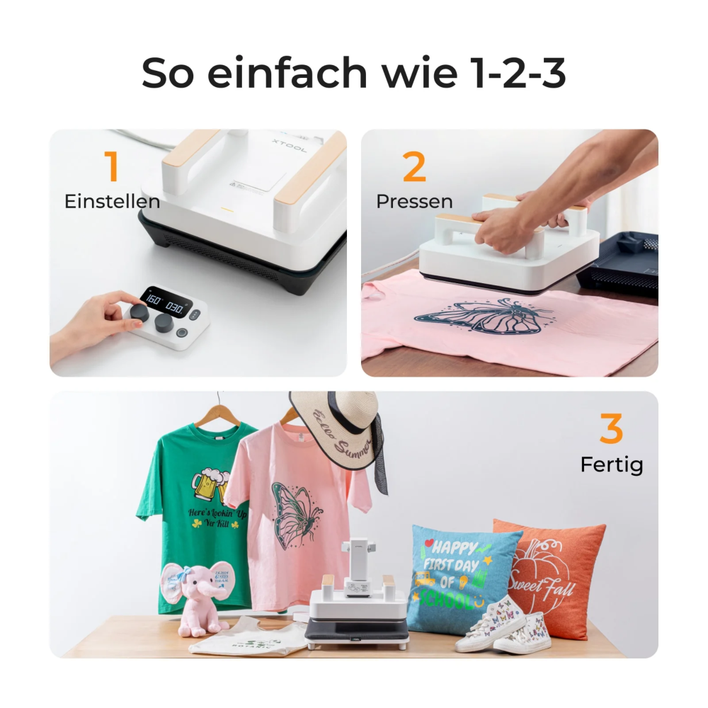 xTool Smart heat press All in 1 , Smart press + Mini Press + Smart Control + Smart Press Plattform-Erweiterung
